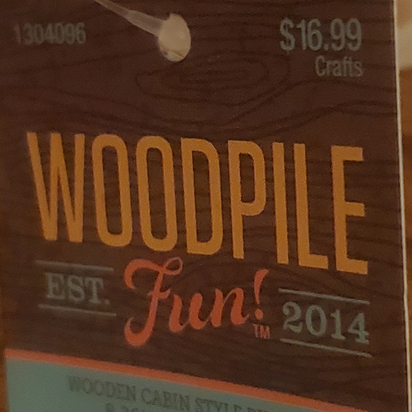 Woodpile Log Cabin Style Wooden Birdhouse Bird wood 0321 - Picture 2 of 9